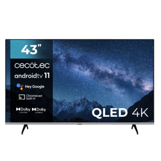 Cecotec V2 series VQU20043S Televisor Smart TV de 43" QLED con Resolucion 4K UHD - Procesador de 4 Nucleos - Dolby Vision y Atmo
