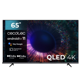 Cecotec V1+ series VQU11065+S Televisor Smart TV de 65" QLED con Resolucion 4K UHD - Android TV 11 - HDR10+ - Subwoofer Integrad
