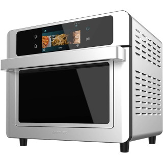 Cecotec Bake&Fry 3000 Touch Steel Connected Horno con Funcion Freidora sin Aceite - 1700W - Capacidad de 30L - Pantalla Tactil -