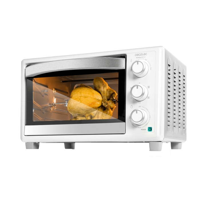 Cecotec Bake and Toast 3090 Gyro Horno de Sobremesa - 1500W - Capacidad de 30L - Rustidor Giratorio - Conveccion - Puerta Doble