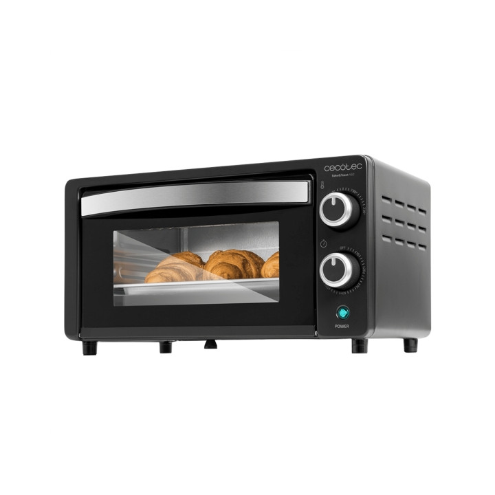 Cecotec Bake and Toast 1090 Horno de Sobremesa - 1000W - Capacidad de 10L - Temporizador - Puerta Doble Cristal - Resistencias d