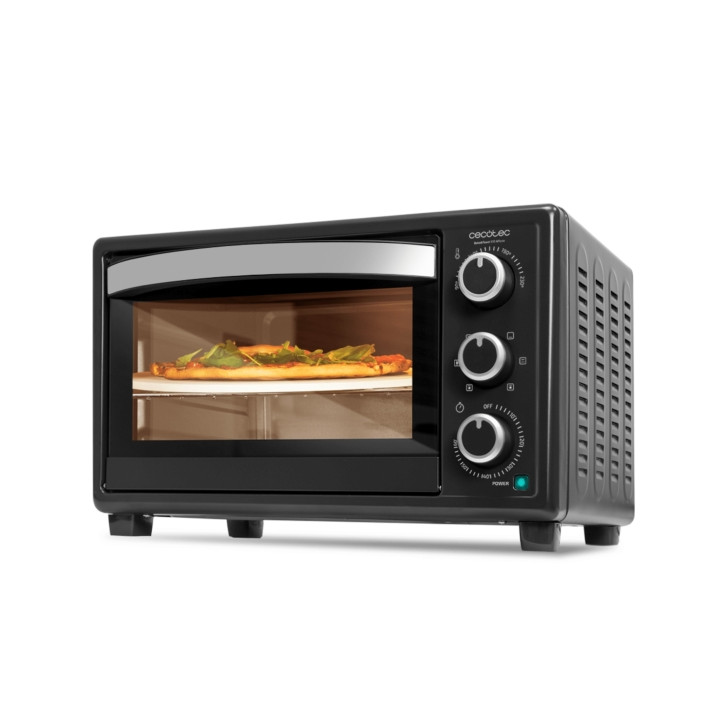 Cecotec Bake and Toast 2600 4Pizza Horno de Sobremesa - 1500W - Capacidad 26L - Conveccion - 6 Funciones - Puerta Doble Cristal