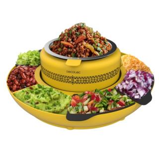 Cecotec Fun Taco Andale Maquina para Calentar Ingredientes para Tacos - 40W - Mantiene Calor - Organizador - Colorido y Divertid