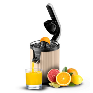 Cecotec Xqueeze RetroJuice 600 Exprimidor Electrico - 600W - Filtro de Acero Inoxidable - Conos Desmontables - Palanca de Presio