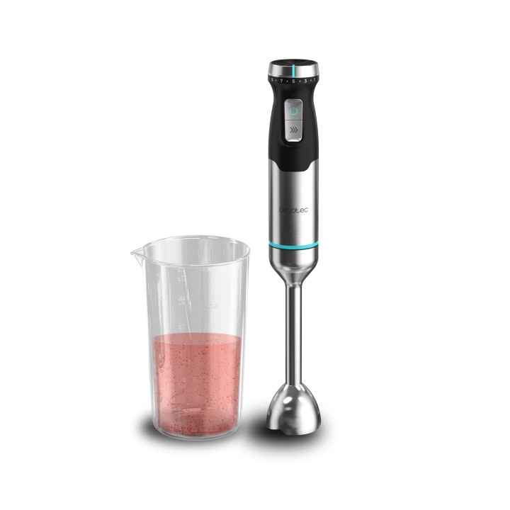 Cecotec Power Pulsar 2300MAX Batidora de Mano - 2300W - Cuchillas de Titanio - Campana Antisalpicaduras - Velocidad Ajustable -