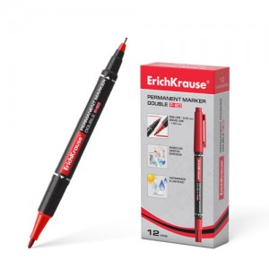 Marcador permanente doble punta double p-80