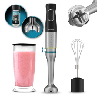 Cecotec Katana 15 Cream Batidora de Mano - Potencia de 1500W - Funcion Oscilante - Cuchillas de Titanio - 21 Velocidades - Campa