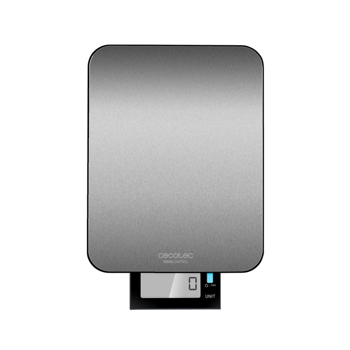 Cecotec Cook Control 9000 Waterproof Bascula de Cocina - Capacidad hasta 10kg - Precision de 1g - Resistente al Agua - Pantalla