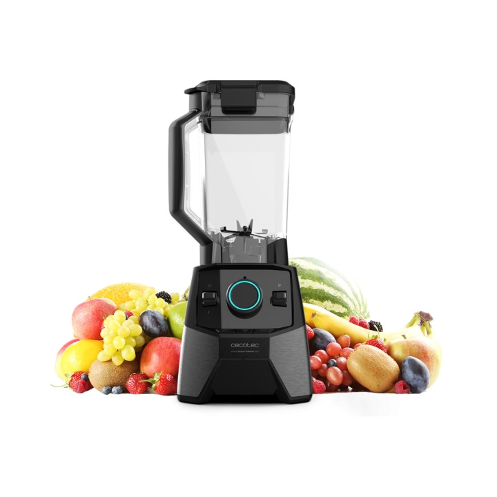 Cecotec Power Black Titanium 2000 Pro Batidora de Vaso - Potencia de 2000W - Cuchilla de Titanio con 8 Hojas - Tecnologia Ultram