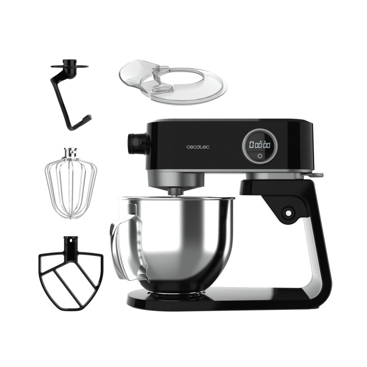 Cecotec Twist and Fusion 4000 Luxury Batidora Amasadora - 800W - Movimiento Planetario - Bol de Acero Inoxidable de 5.2L - 8 Vel