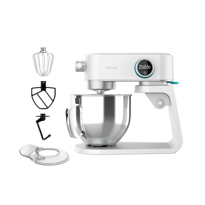 Cecotec Twist and Fusion 4000 Luxury Batidora Amasadora - 800W - Movimiento Planetario - Bol de Acero de 5.2L - 8 Velocidades -