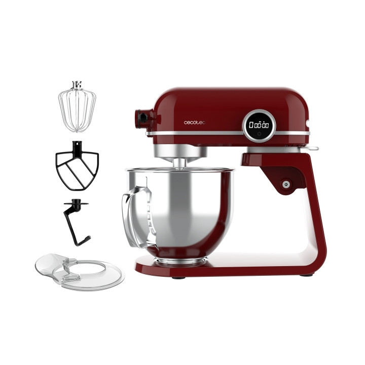 Cecotec Twist and Fusion 4500 Luxury Batidora Amasadora - 800W - Movimiento Planetario - Bol de Acero Inoxidable de 5.2L - 8 Vel