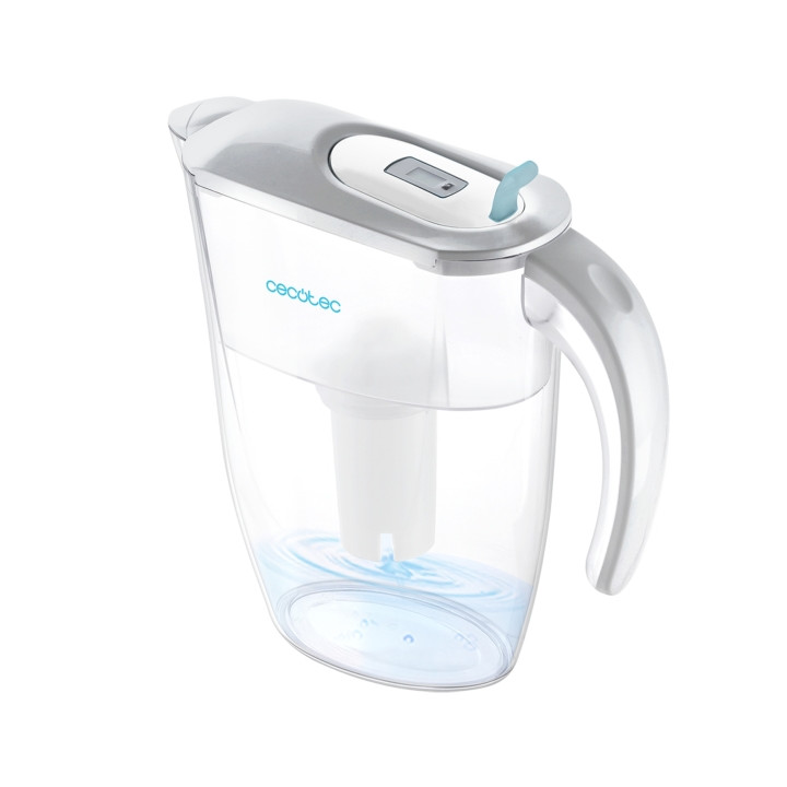 Cecotec H2ONature 2400 Active Pro Jarra Purificadora de Agua - Filtro de 4 Capas - Capacidad de 2.4L - Indicador LCD - Tapa Extr
