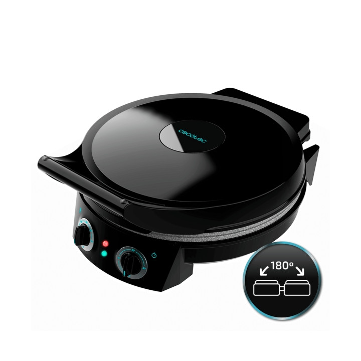 Cecotec Fun Pizza and Co Horno Electrico para Pizzas - 1800W - Temporizador 30min - Apertura 180º - Antiadherente - Diametro 31c