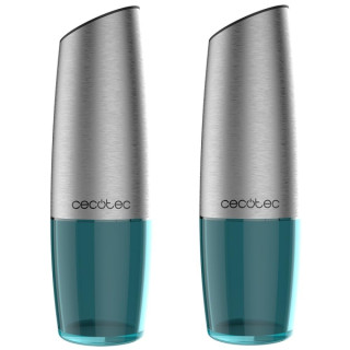 Cecotec InstantMill Gravity Duo Pack de 2 Molinillos Electricos de Especias - Cuerpo de Acero Inoxidable - Mecanismo Ajustable -