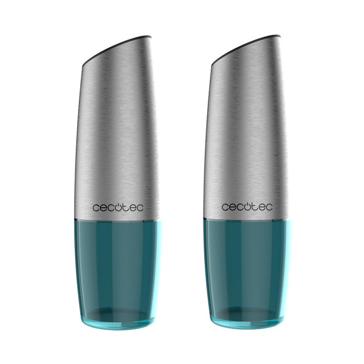 Cecotec InstantMill Gravity Duo Pack de 2 Molinillos Electricos de Especias - Cuerpo de Acero Inoxidable - Mecanismo Ajustable -