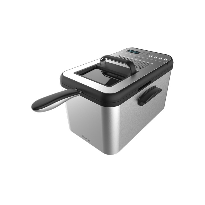 Cecotec Cleanfry Luxury 4000 Freidora Electrica - Potencia de 3270W - Capacidad 4.2L - Pantalla Digital - 5 Programas Preconfigu