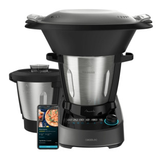 Cecotec Mambo 11090 Habana Robot de Cocina - 1600W - Funciones y Recetas Variadas - Autolimpieza - Jarra Cerramica Antiadherente