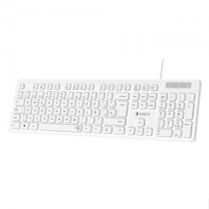 Subblim teclado ergonómico business slim silencioso con cable usb blanco