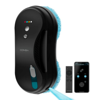 Cecotec Conga Windroid 890 SprayWater Smart Connected T Robot Limpiacristales 3 en 1 - Navegacion Inteligente - Pulveriza Liquid