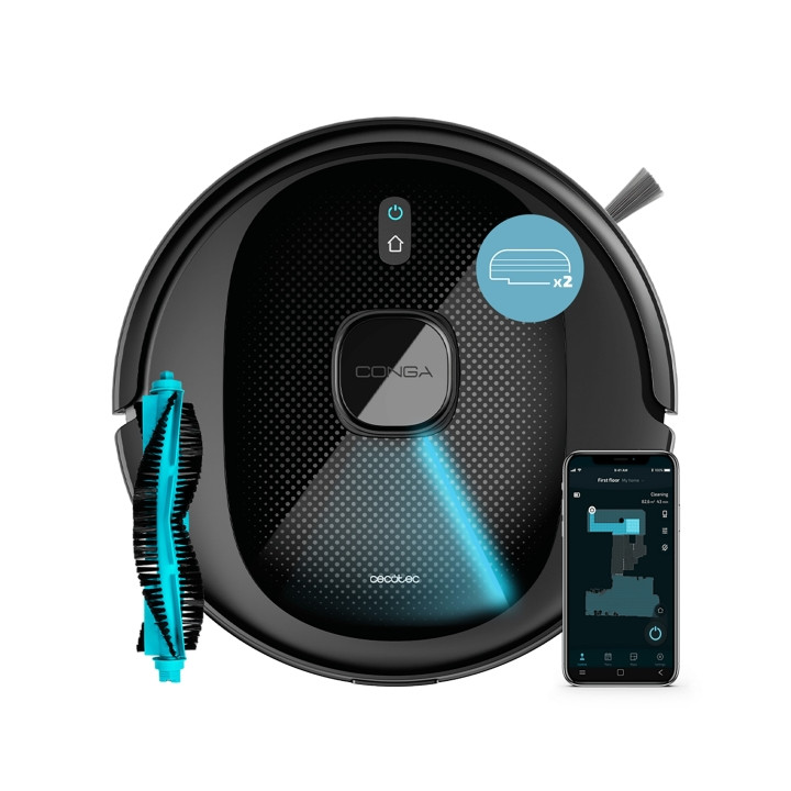 Cecotec Conga 8290 Immortal Ultra Power X-Treme Robot Aspirador 4 en 1 - 7000Pa - Navegacion Laser - Autonomia 280min - Control