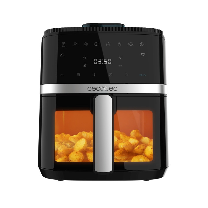 Cecotec Cecofry Drip 5000 Freidora sin Aceite - 1500W - Autodosificador - Ventana con Luz Interior - Capacidad de 5L - 8 Menus A