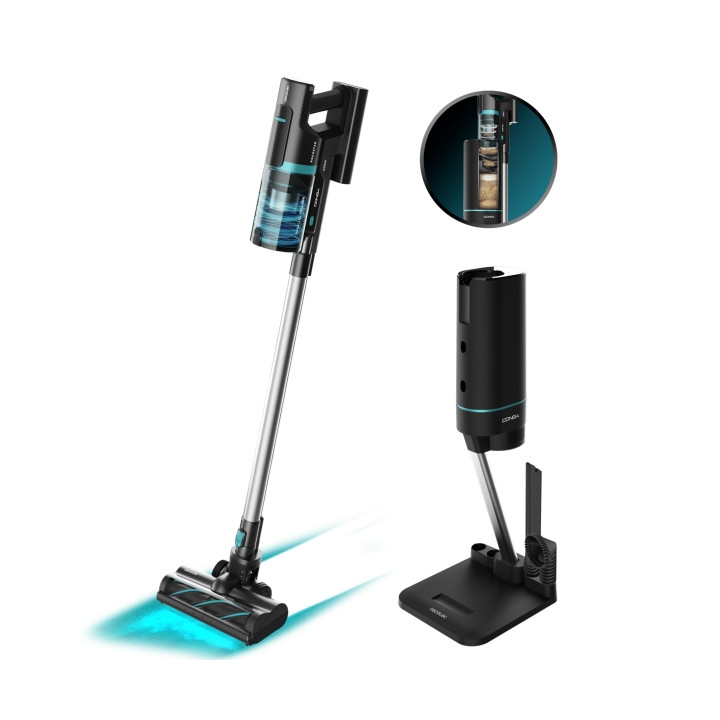 Cecotec Conga Rockstar 10000 Nebula Station Aspirador Escoba Vertical sin Cable - 450W - 30kPa - Autonomia 70min - Base Autovaci