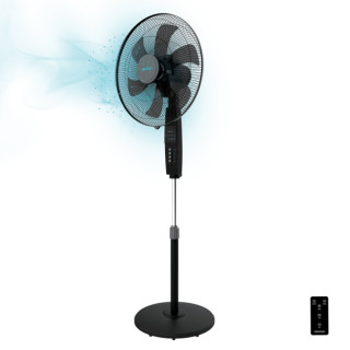 Cecotec EnergySilence 610 Max Flow Control Ventilador de Pie con 6 Aspas - 70W - Diametro de 45cm - Mando a Distancia - Temporiz