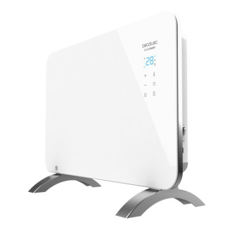 Cecotec Ready Warm 6650 Crystal Connection Convector de Cristal Templado - 1000W - Cobertura hasta 10m2 - Control Wi-Fi - LED Ta