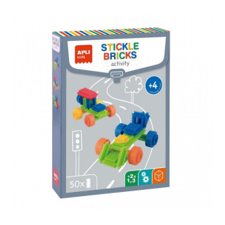 Apli Set Educativo de Construccion - 50 Piezas Flexibles - Fomenta la Psicomotricidad Fina - Mejora Coordinacion Mano-Ojo - Des