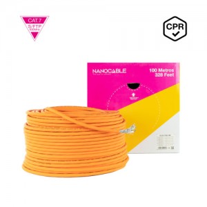 Nanocable cable de red cat.7 lszh sftp pimf awg23, naranja, 100 m