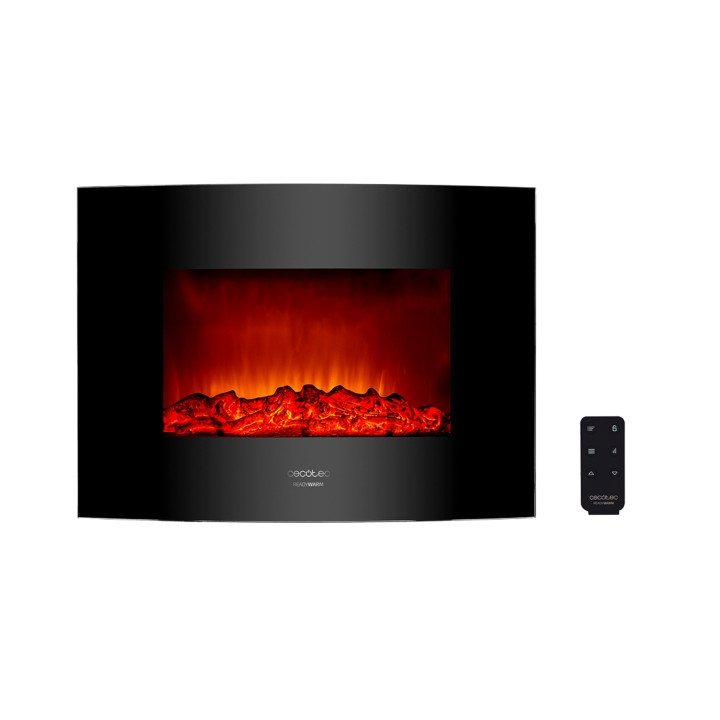 Cecotec Ready Warm 2200 Chimenea Electrica de 22" - Potencia de 2000W - Control Remoto Incluido - Llamas LED Ajustables - Tempor