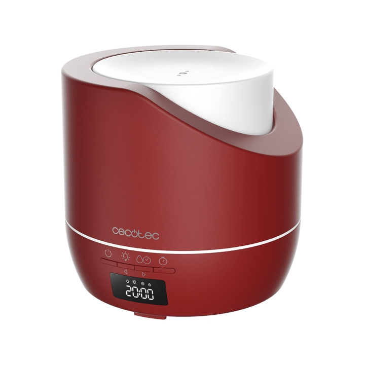 Cecotec PureAroma 500 Smart Garnet Humidificador de Aromaterapia - Capacidad 500ml - Pantalla LED - Temporizador 12h - 3 Modos d