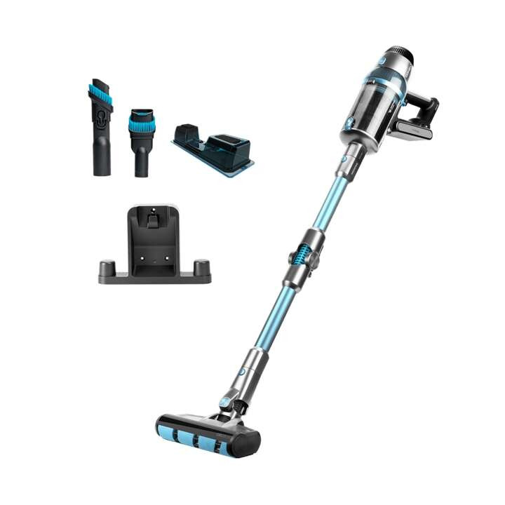 Cecotec Conga Rockstar 1700 Titanium ErgoWet Aspirador Escoba sin Cable 680W - Tubo Ergoflex - Motor Digital - 26 kPa - Autonomi