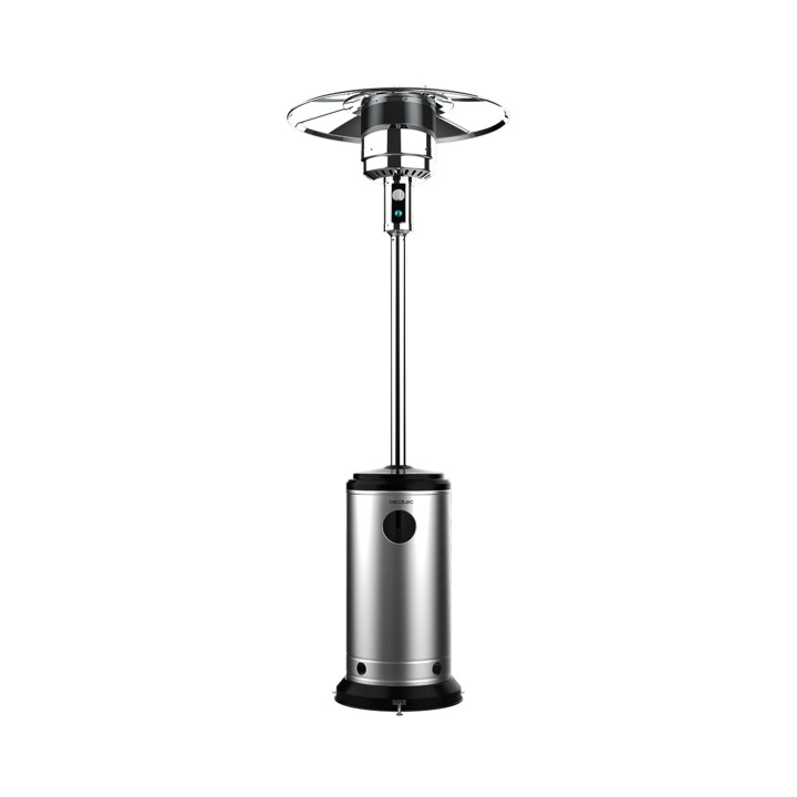 Cecotec ReadyWarm 8800 Outdoor Microclimate Estufa de Gas con Forma de Seta - Potencia Calorifica de 14kW - Ruedas para Movilida