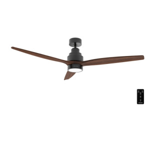 Cecotec EnergySilence Aero 5300 BlackandWood Design Ventilador de Techo con 3 Aspas de Madera y Luz - 40W - Diametro de 52" - LE