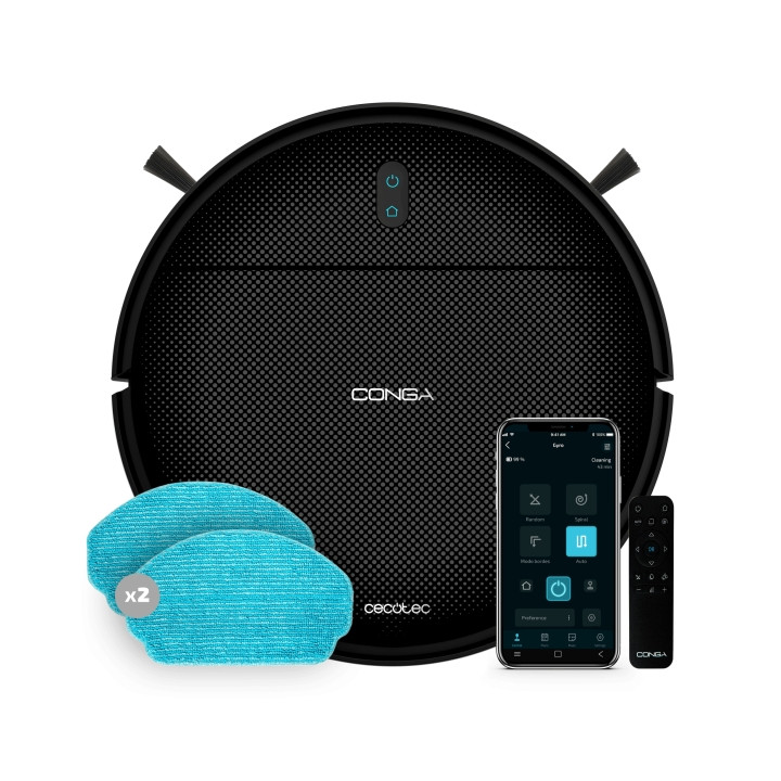 Cecotec Conga 999 Origin X-Treme Robot Aspirador 5 en 1 - 1400Pa - Navegacion Reactiva - 6 Programas - Control Via App y Mando -