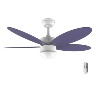 Cecotec EnergySilence Aero 4260 Purple Ventilador de Techo con 5 Aspas Reversibles y Luz LED Integrada - 40W - Diametro de 42" -