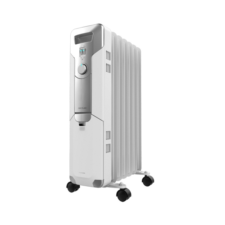 Cecotec ReadyWarm 7000 Space Radiador de Aceite con 7 Modulos de 150x580mm - 1500W - Calienta hasta 15m2 - 3 Niveles de Potencia