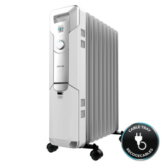 Cecotec ReadyWarm 9000 Space Radiador de Aceite con 9 Modulos de 150x580mm - 2000W - Calienta hasta 20m2 - 3 Niveles de Potencia