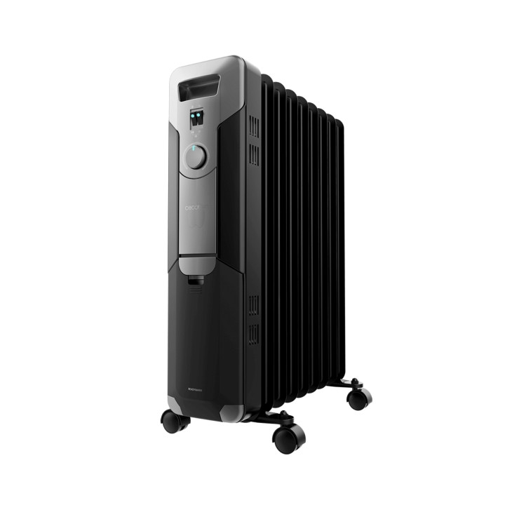 Cecotec ReadyWarm 9000 Space Black Radiador de Aceite con 9 Modulos de 150x580mm - 2000W - Calienta hasta 20m2 - 3 Niveles de Po