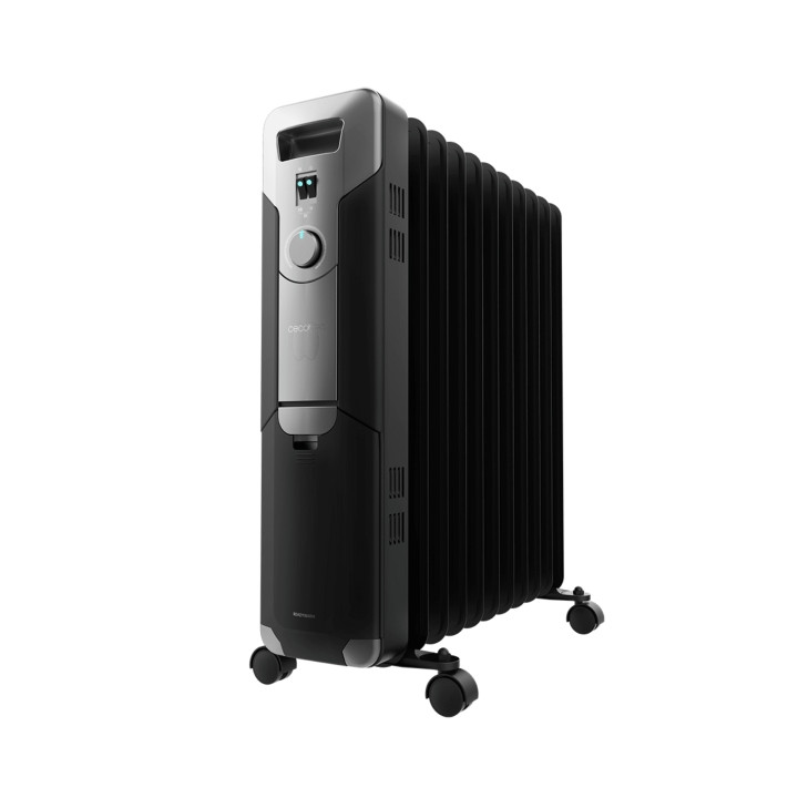 Cecotec ReadyWarm 11000 Space Black Radiador de Aceite con 11 Modulos de 150x580mm - 2500W - Calienta hasta 25m2 - 3 Niveles de