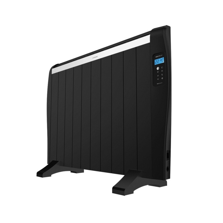 Cecotec ReadyWarm 2000 Thermal Black Emisor Termico con 10 Elementos - 1500W - Cobertura hasta 20m2 - Pantalla LCD - Temporizado