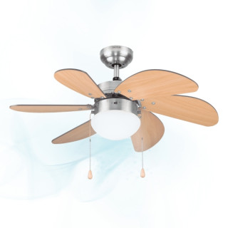 Cecotec EnergySilence Aero 350 Ventilador de Techo con 6 Aspas Reversibles y Luz - 50W - Funcionamiento Silencioso - Modo Invier