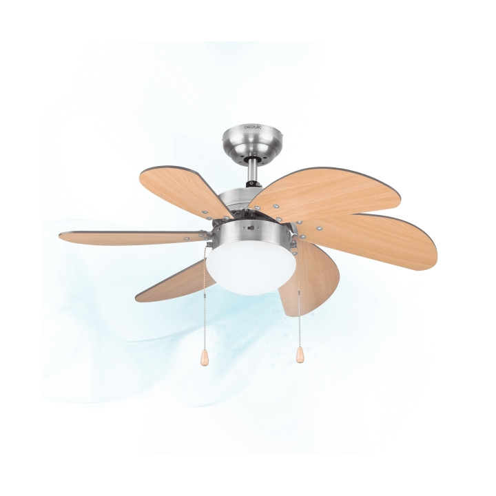 Cecotec EnergySilence Aero 350 Ventilador de Techo con 6 Aspas Reversibles y Luz - 50W - Funcionamiento Silencioso - Modo Invier