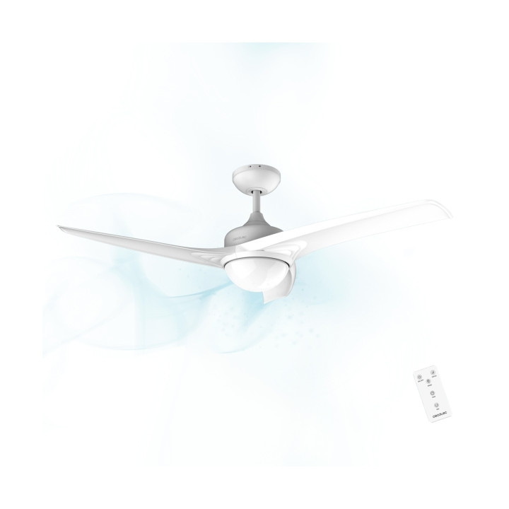 Cecotec EnergySilence Aero 550 Ventilador de Techo con 3 Aspas y Luz LED Integrada - 62W - Diametro de 52" - Mando a Distancia -
