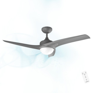 Cecotec EnergySilence Aero 560 Ventilador de Techo con 3 Aspas y Luz LED Integrada - Potencia de 62W - Diametro de 52" - Mando a