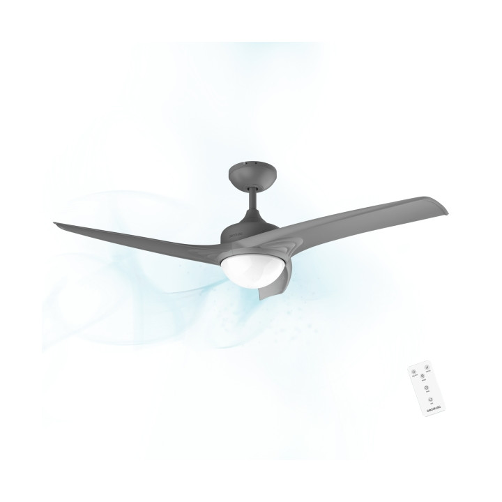 Cecotec EnergySilence Aero 560 Ventilador de Techo con 3 Aspas y Luz LED Integrada - Potencia de 62W - Diametro de 52" - Mando a