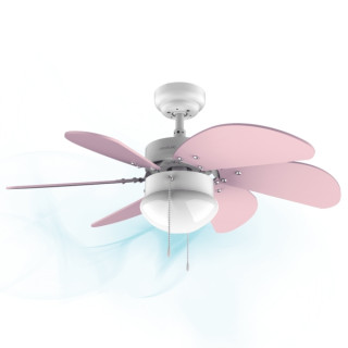 Cecotec EnerySilence Aero 3600 Vision Purple Ventilador de Techo con 6 Aspas y Lampara - 50W - Diametro de 92cm - 3 Velocidades