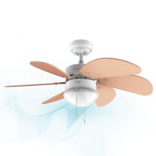 Cecotec EnerySilence Aero 3600 Vision Orange Ventilador de Techo con 6 Aspas Reversibles y Lampara - 50W - Diametro de 92cm - 3